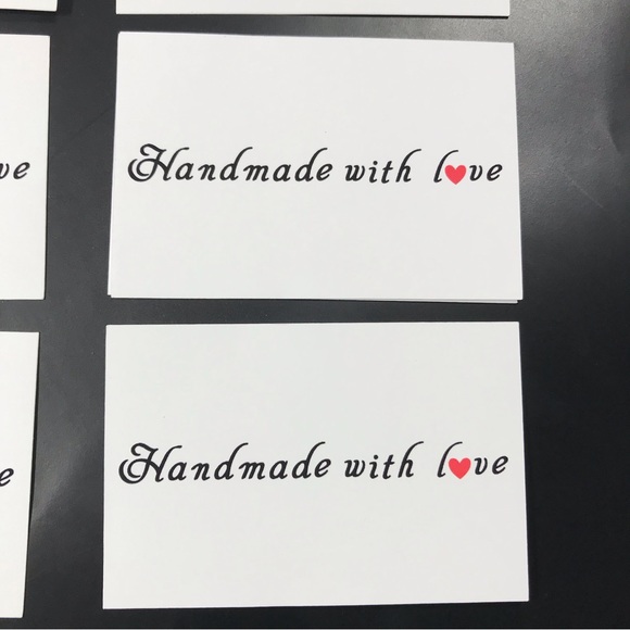 50 handmade with love paper cards size 2x3 - Picture 2 of 3